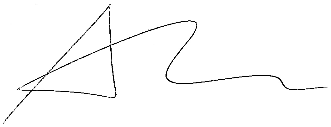Alex Coombes' signature
