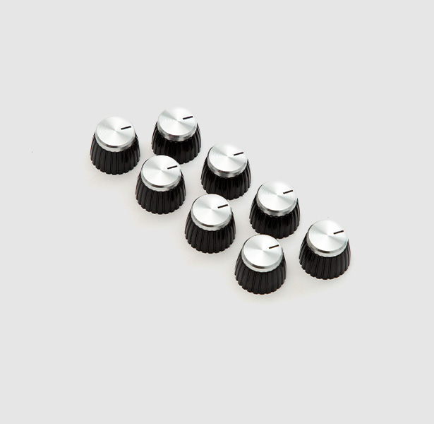 5 x Genuine Guitar Amplifier Knobs Silver/black Cap Push on Marshall amps UK 